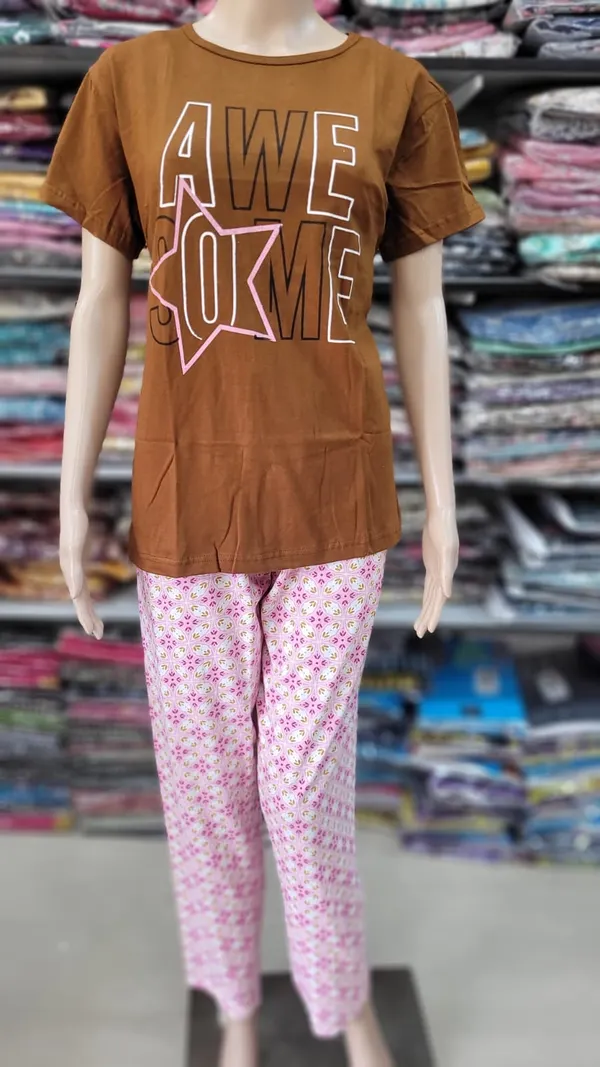 Premium Cotton Night Suit | NS203